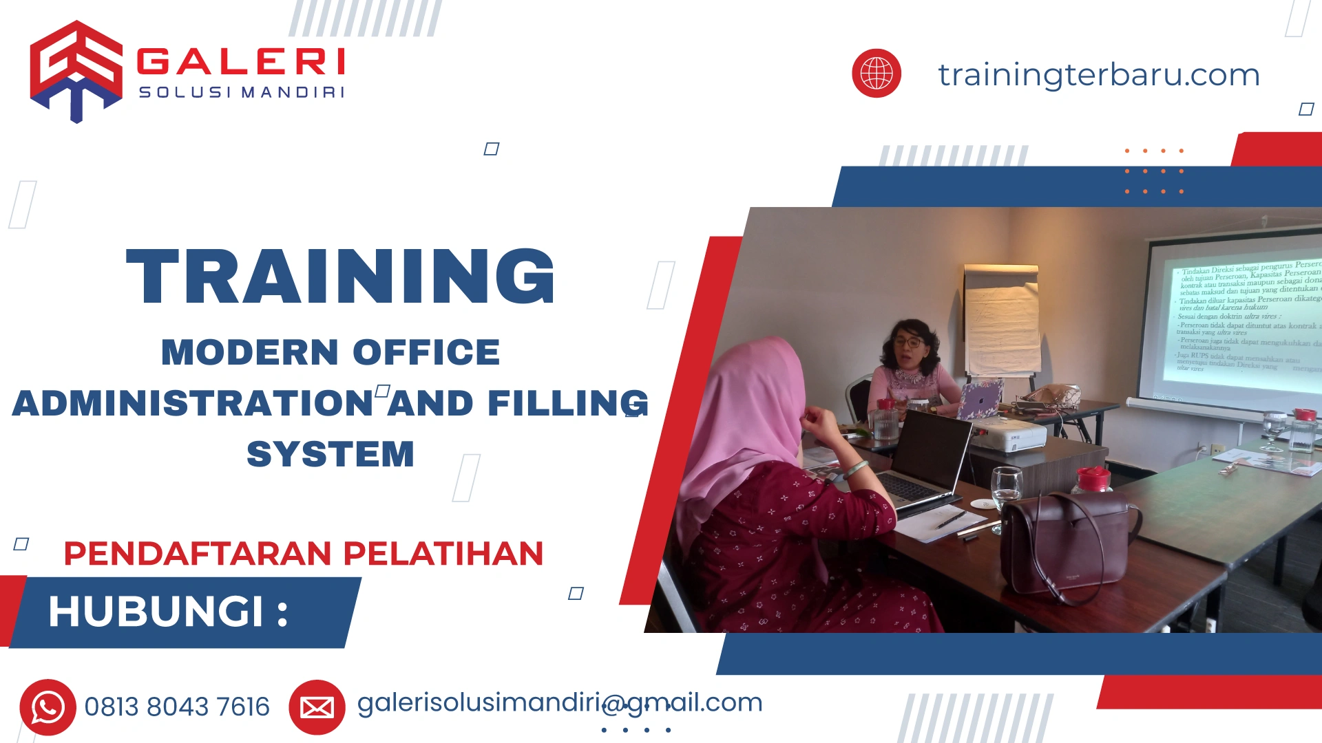 TRAINING MODERN OFFICE ADMINISTRATION AND FILLING SYSTEM